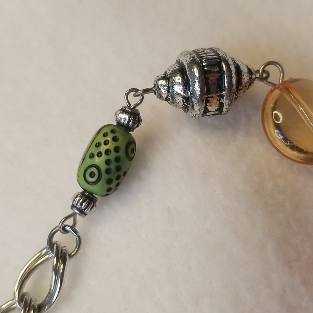 Bohemian Chunky Beaded Floral Pendant Necklace - Picture 9 of 9